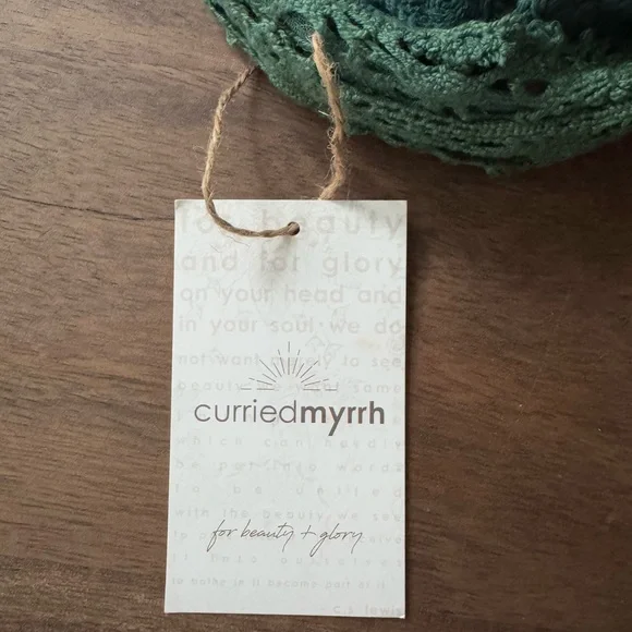 Free People Curried Myrrh Chelsea Crochet Headband Scarf NWT  display picture 3